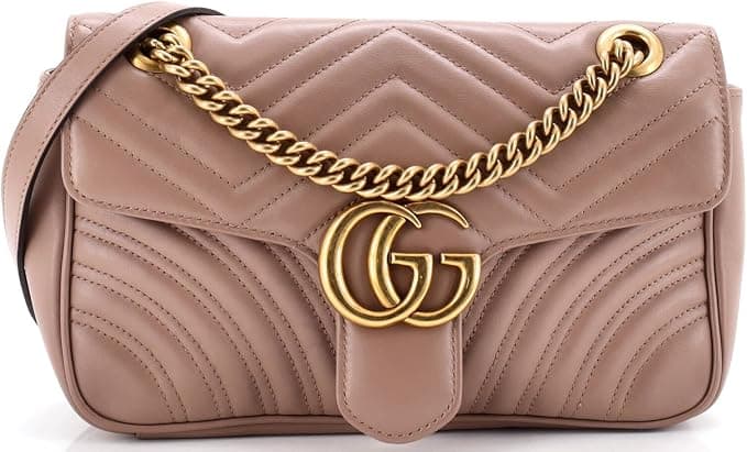 Gucci GG Marmont Flap Bag Medium, Neutral