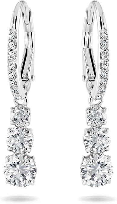Swarovski Stilla Attract Trilogy Drop Pierced Earrings